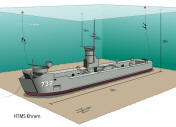 Main Shipwreck information pages - Picture shows WWII trans-Pacific medium sized landing craft 1,000tons 200ft long. Sunk in Pattaya Bay, thailand