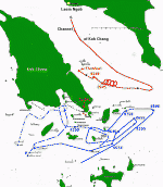 Battle of Koh Chang Naval chart