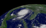Katrina - A 'Cat-5' hurricane. One of the biggest storms of all time to hit America. click for 1.5Mb hi-res download