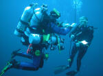 Mark Ellyatt on 270meter dive. click for hi-res image